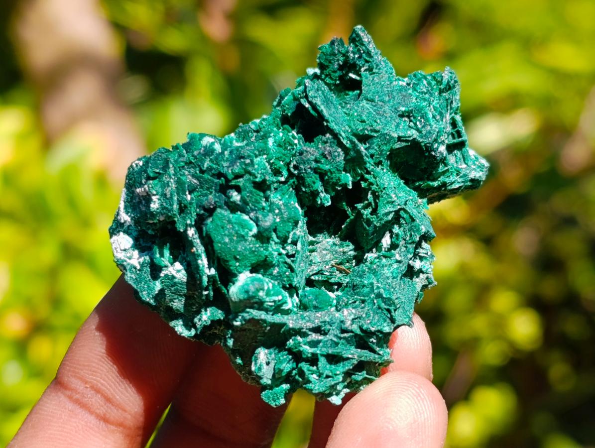 Natural Rare Malachite Pseudomorph Specimens x 6 From Kolwezi, Congo