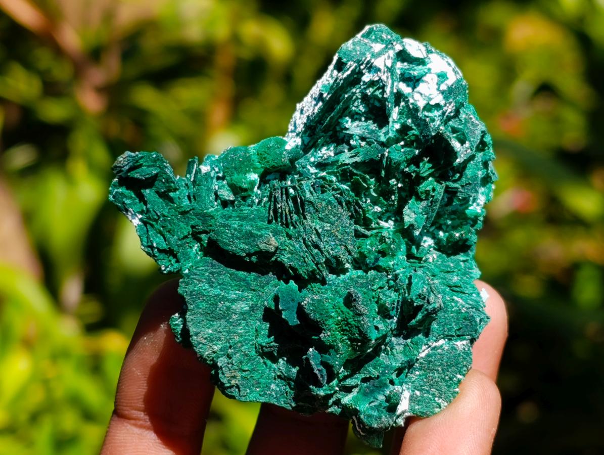 Natural Rare Malachite Pseudomorph Specimens x 6 From Kolwezi, Congo