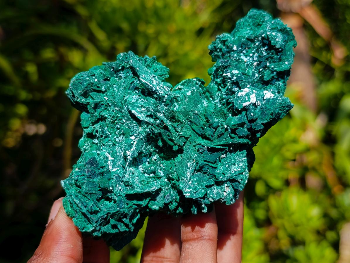 Natural Rare Malachite Pseudomorph Specimens x 6 From Kolwezi, Congo