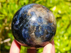 Polished Blue Iolite "Water Sapphire" Spheres x 3 From Madagascar - Toprock Gemstones and Minerals 