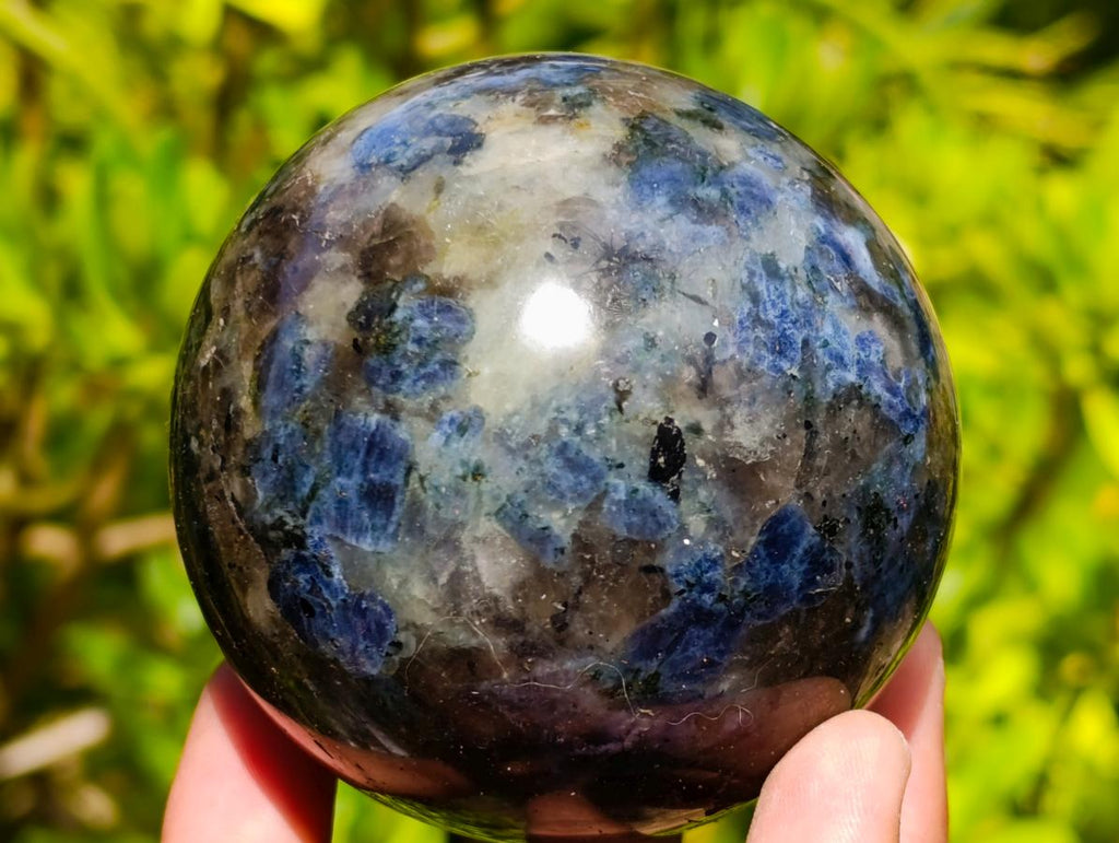 Polished Blue Iolite "Water Sapphire" Spheres x 3 From Madagascar - Toprock Gemstones and Minerals 
