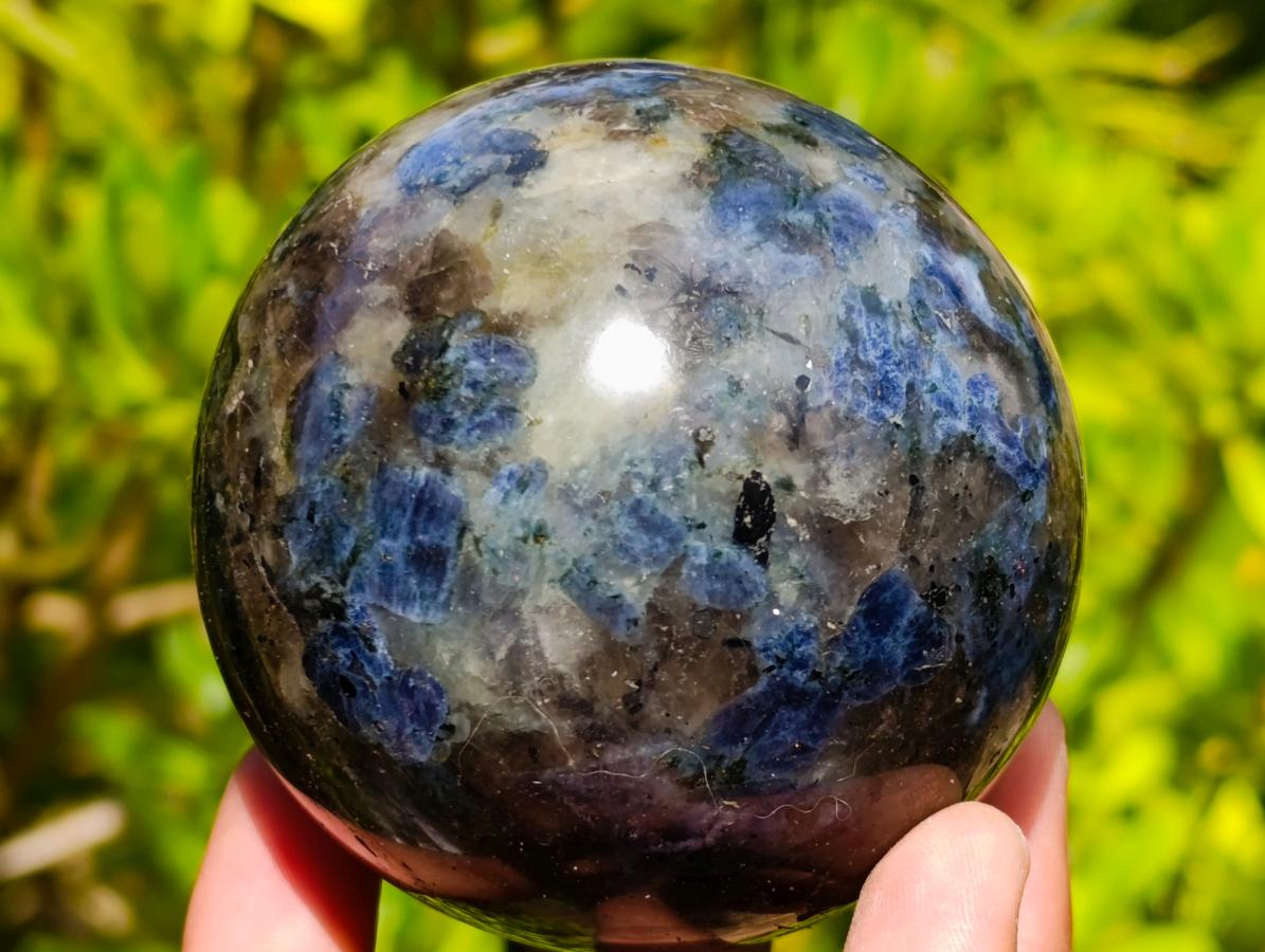 Polished Blue Iolite "Water Sapphire" Spheres x 3 From Madagascar - Toprock Gemstones and Minerals 