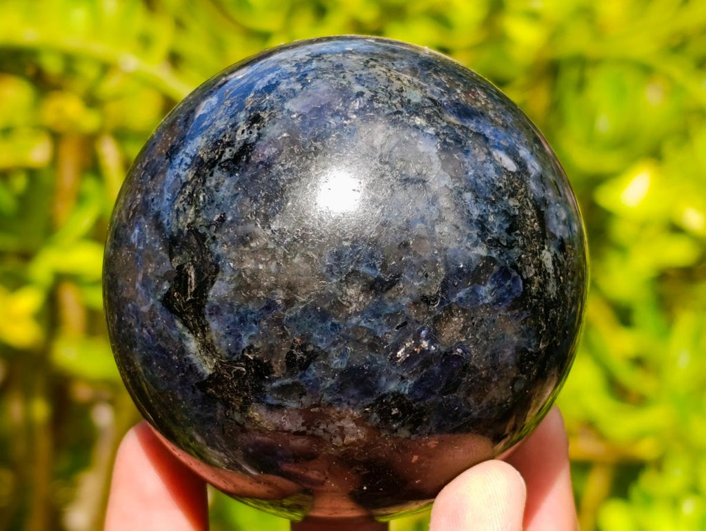 Polished Blue Iolite "Water Sapphire" Spheres x 3 From Madagascar - Toprock Gemstones and Minerals 