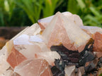 Natural Large Blacknite Quartz Cluster with Red Hematoid x 1 From Madagascar