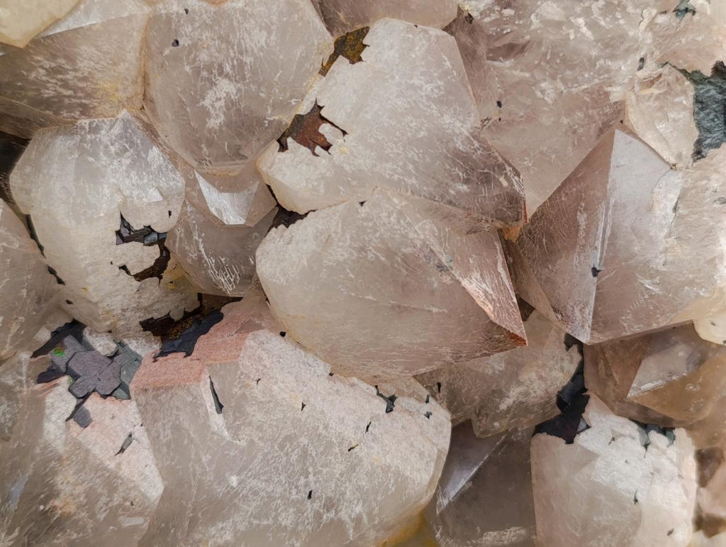 Natural Large Blacknite Quartz Cluster with Red Hematoid x 1 From Madagascar