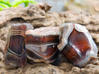 Polished One Side Red Shashe River Agate Nodules x 35 From Shashe River, Zimbabwe