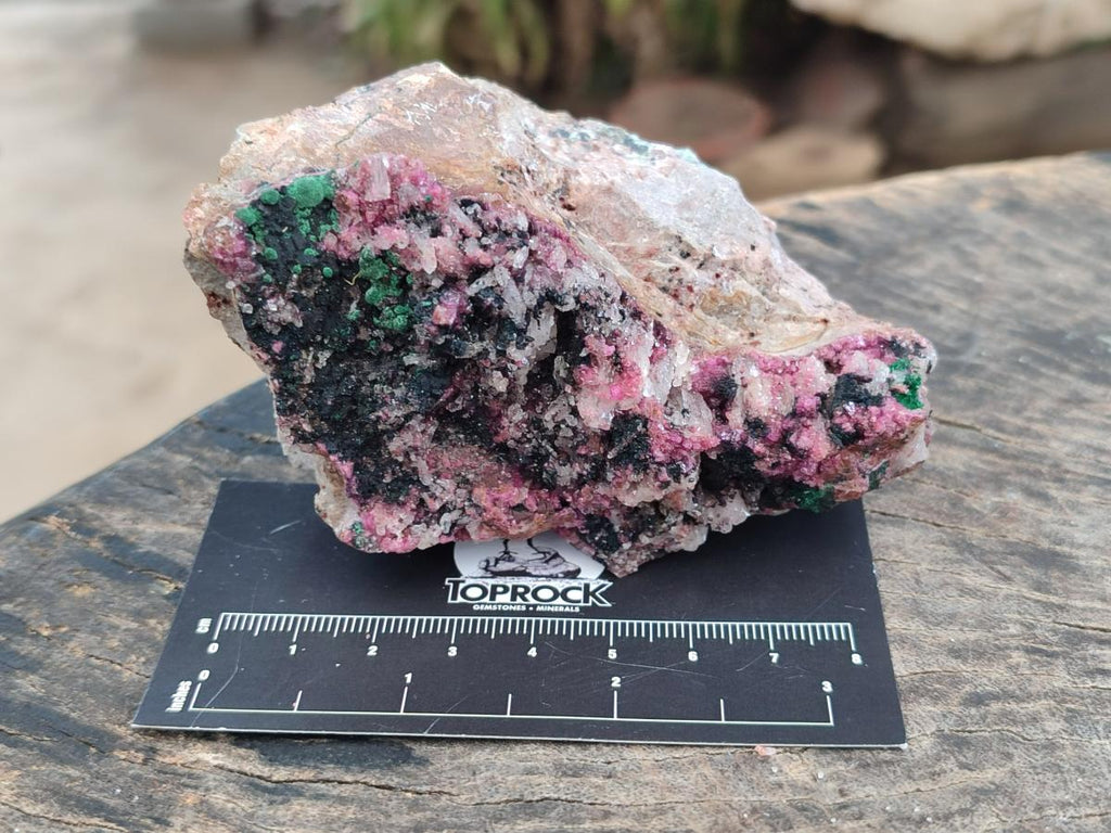 Natural Salrose Cobaltion Dolomite Specimens with Crystalline Malachite Crystals x 6 From Kakanda, Congo