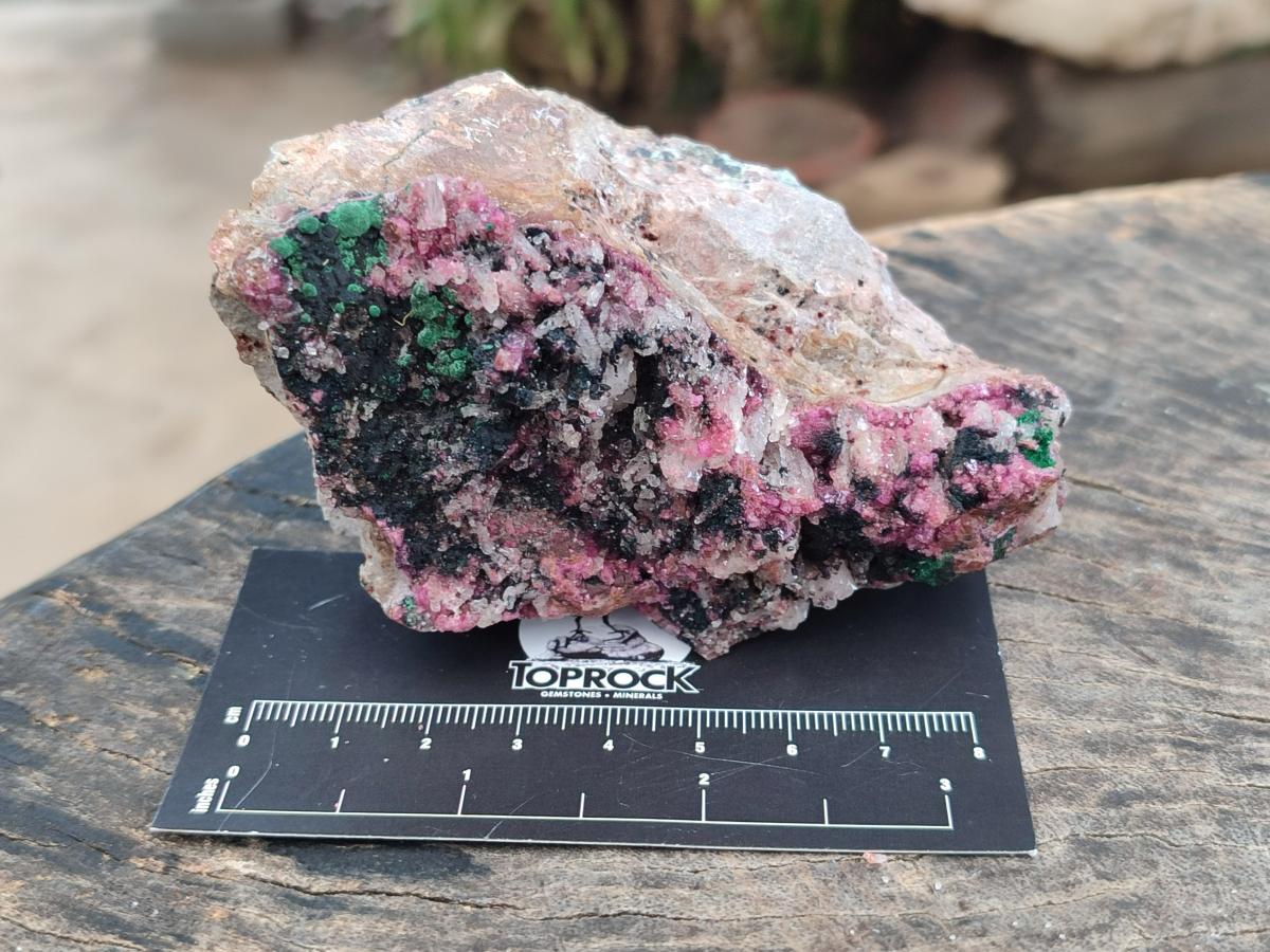Natural Salrose Cobaltion Dolomite Specimens with Crystalline Malachite Crystals x 6 From Kakanda, Congo