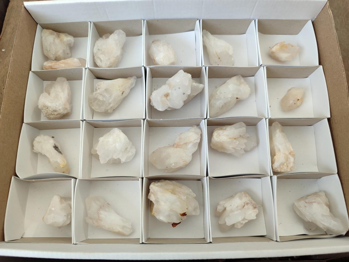 Natural Hollandite Star Quartz Crystal Clusters x 20 From Congo