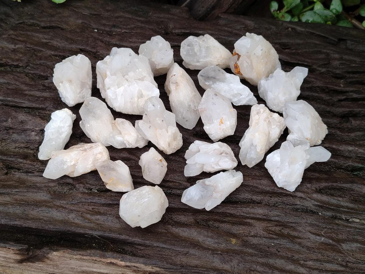 Natural Hollandite Star Quartz Crystal Clusters x 20 From Congo