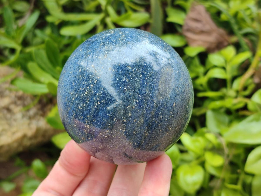 Polished Lazulite Spheres x 3 From Madagascar - Toprock Gemstones and Minerals 