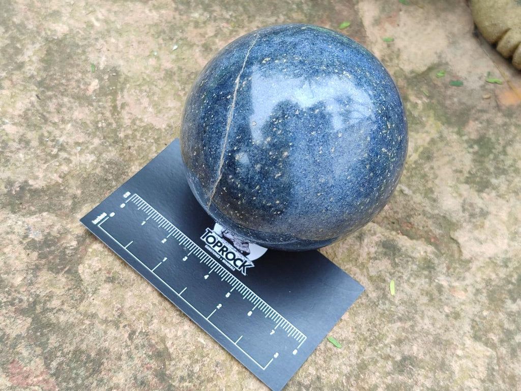 Polished Lazulite Spheres x 3 From Madagascar - Toprock Gemstones and Minerals 