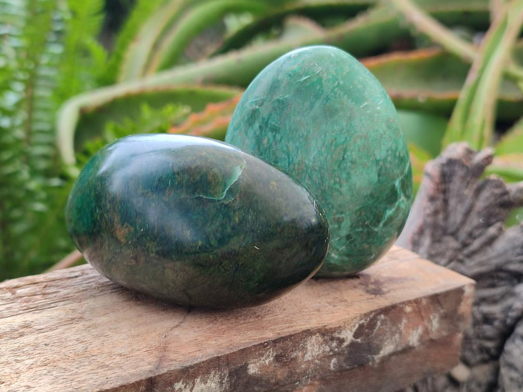Polished Verdite Palm Stones x 6 From Zimbabwe - Toprock Gemstones and Minerals 
