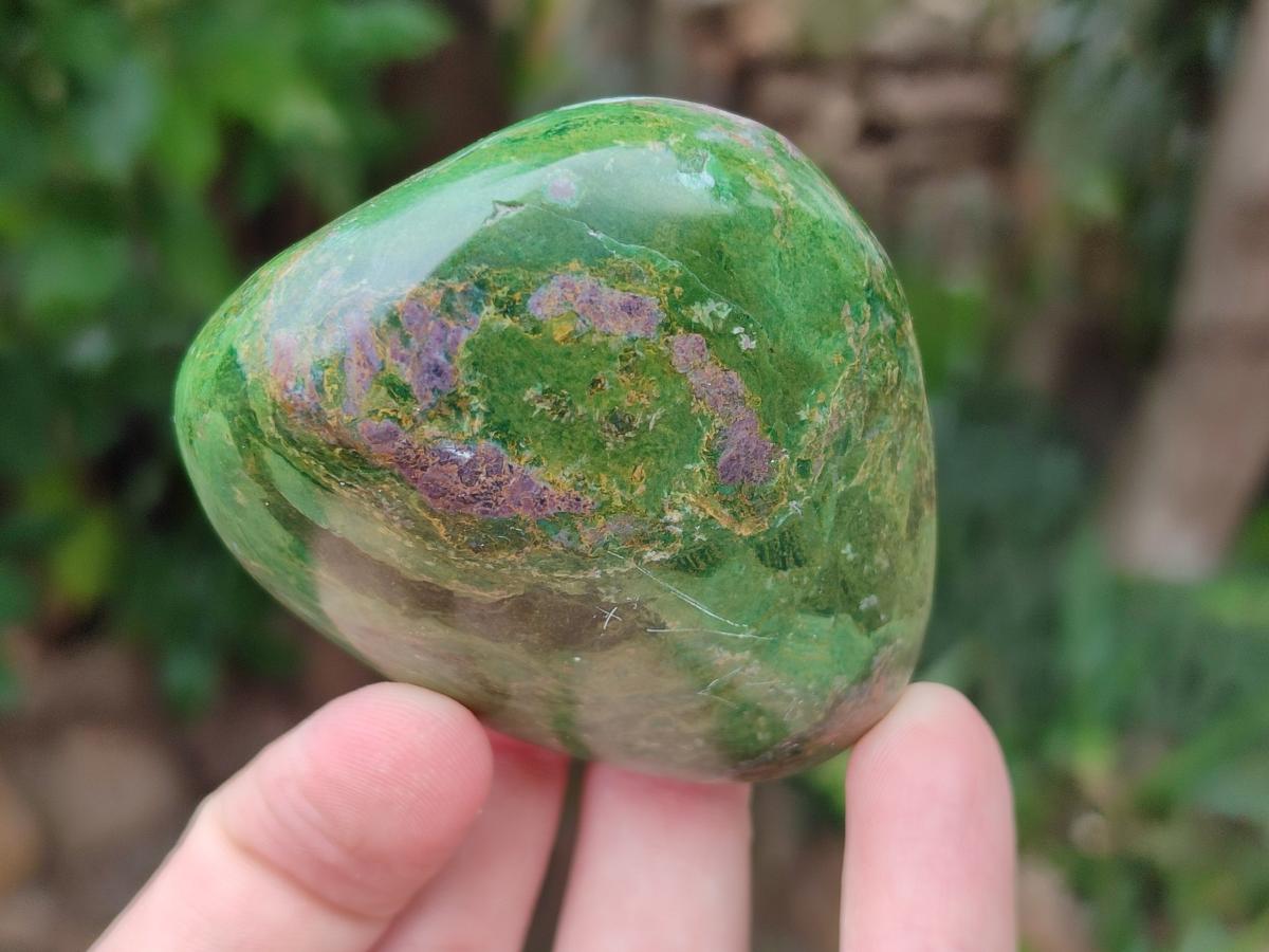 Polished Verdite Palm Stones x 6 From Zimbabwe - Toprock Gemstones and Minerals 