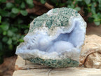 Natural Blue Lace Agate Geode Specimens x 6 From Nsanje, Malawi