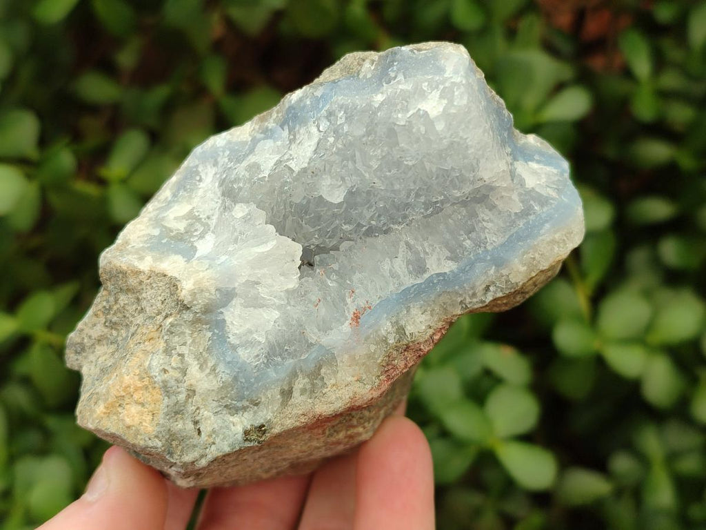 Natural Blue Lace Agate Geode Specimens x 6 From Nsanje, Malawi