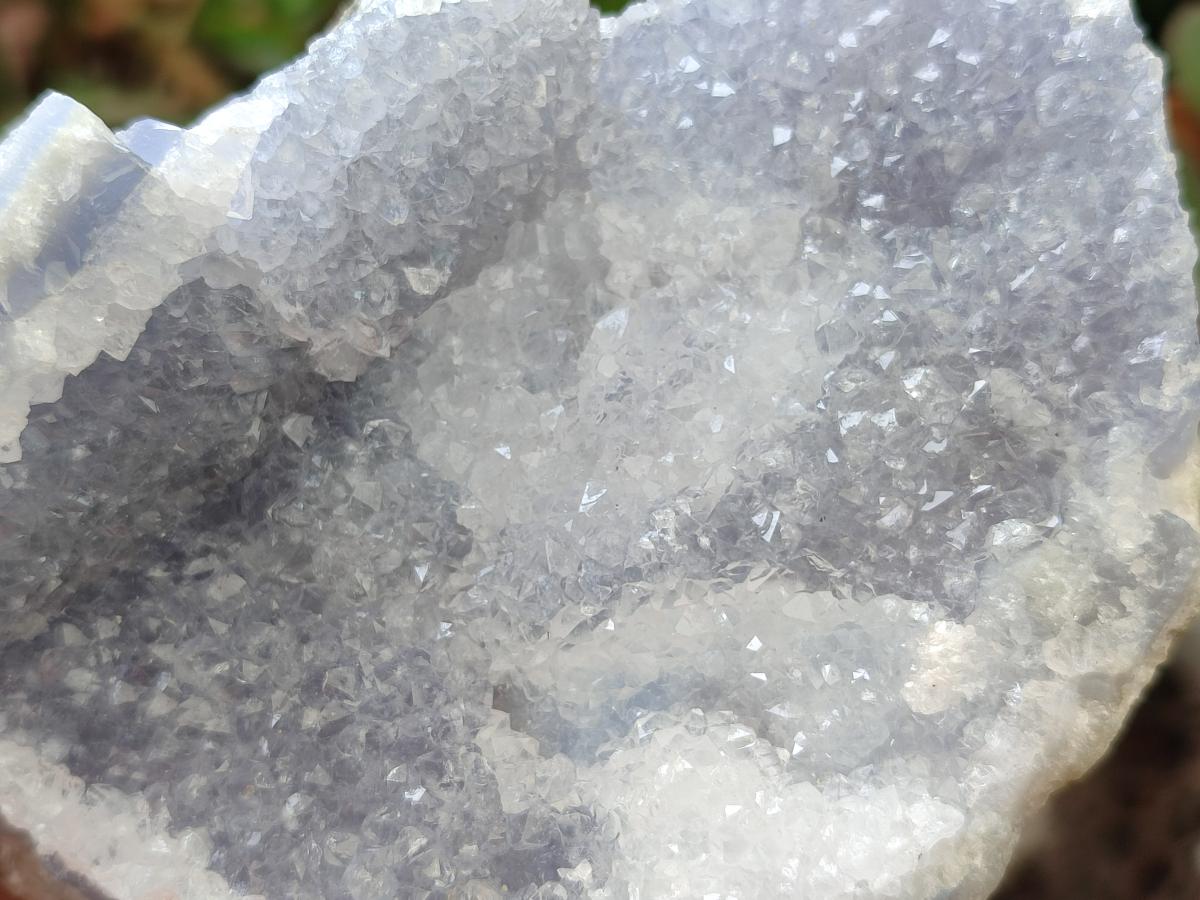 Natural Blue Lace Agate Geode Specimens x 6 From Nsanje, Malawi