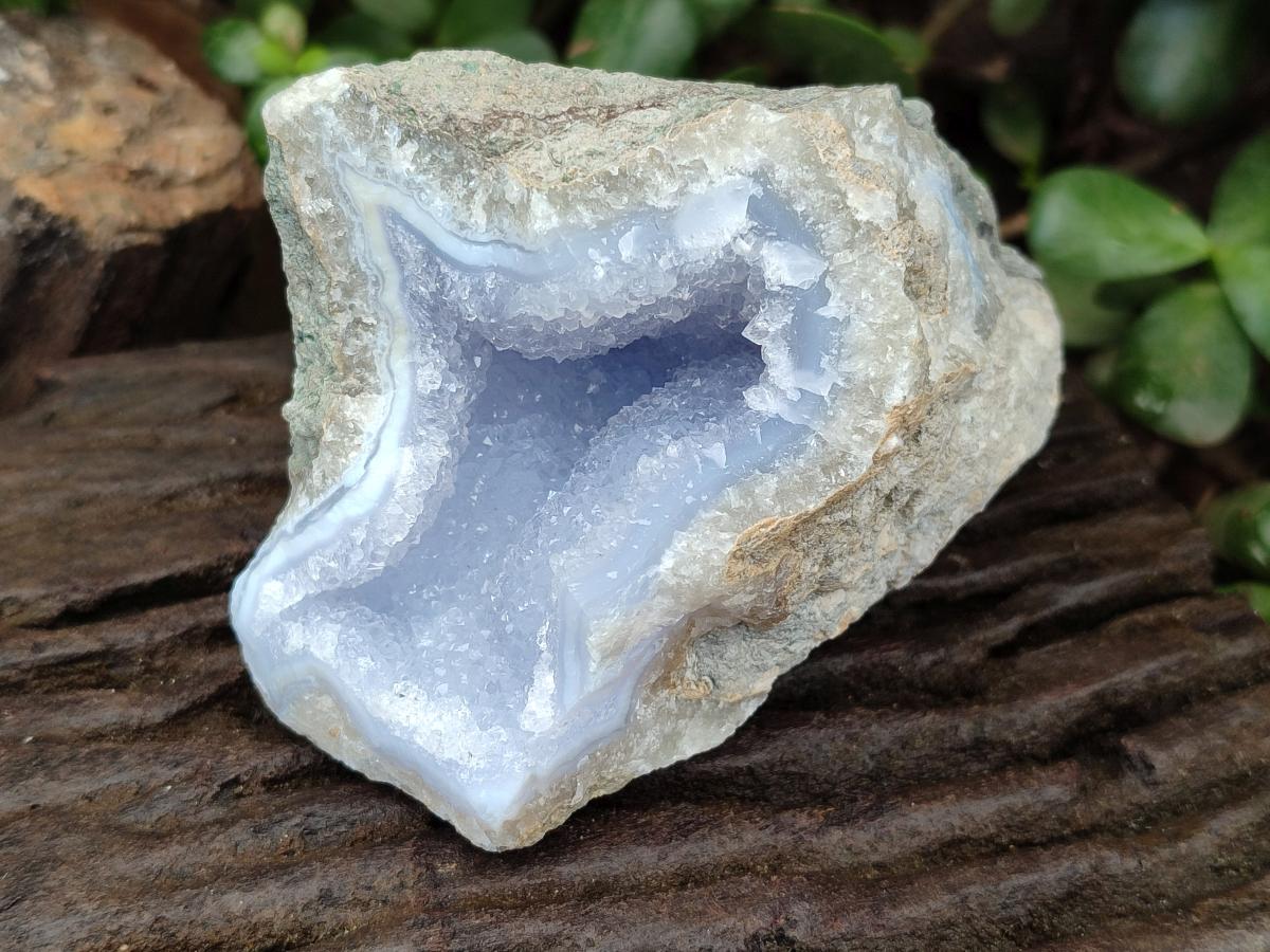 Natural Blue Lace Agate Geode Specimens x 6 From Nsanje, Malawi