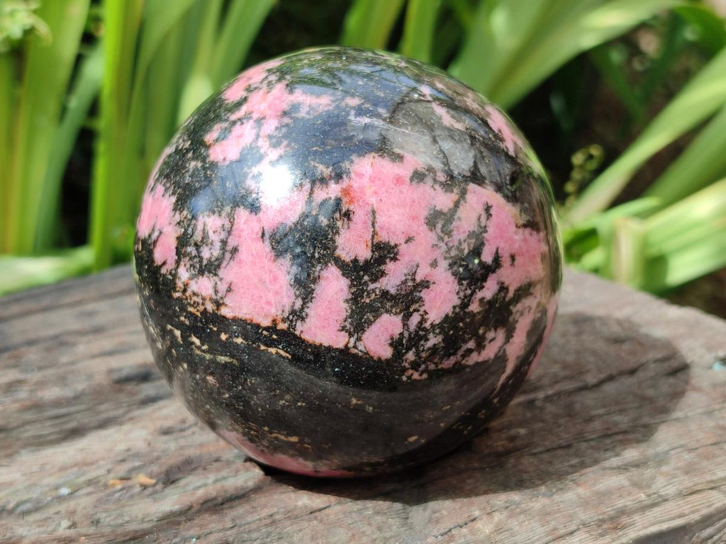 Polished Large Rhodonite Gemstone Sphere x 1 From Ambindavato, Madagascar - Toprock Gemstones and Minerals 