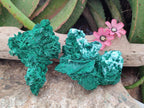 Natural Rare Malachite Pseudomorph Specimens x 2 From Kolwezi, Congo
