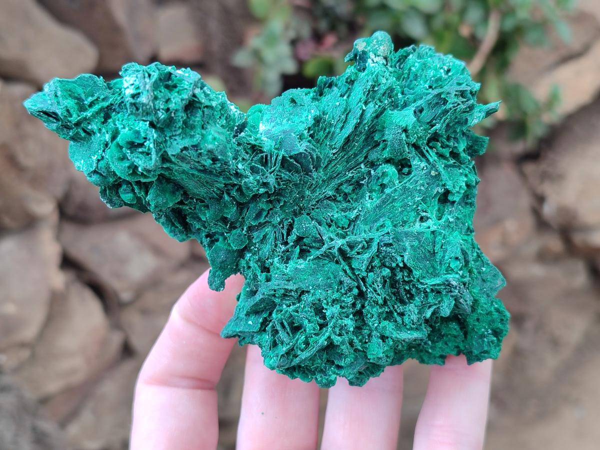 Natural Rare Malachite Pseudomorph Specimens x 2 From Kolwezi, Congo
