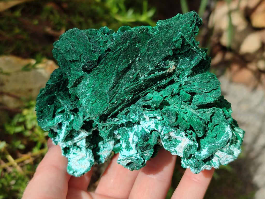 Natural Rare Malachite Pseudomorph Specimens x 2 From Kolwezi, Congo