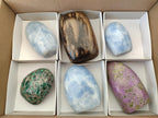 Polished Multi Mineral Standing Free Forms x 6 From Southern Africa - Toprock Gemstones and Minerals 