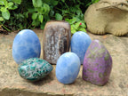 Polished Multi Mineral Standing Free Forms x 6 From Southern Africa - Toprock Gemstones and Minerals 
