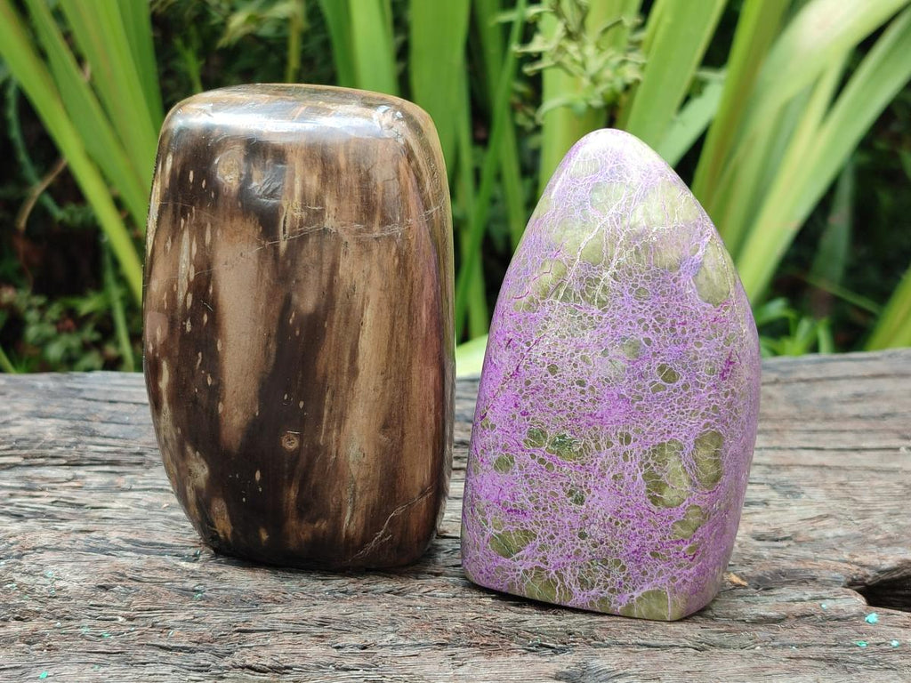 Polished Multi Mineral Standing Free Forms x 6 From Southern Africa - Toprock Gemstones and Minerals 