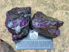Natural Metallic Cobbed Purpurite Specimens x 12 From Erongo, Namibia