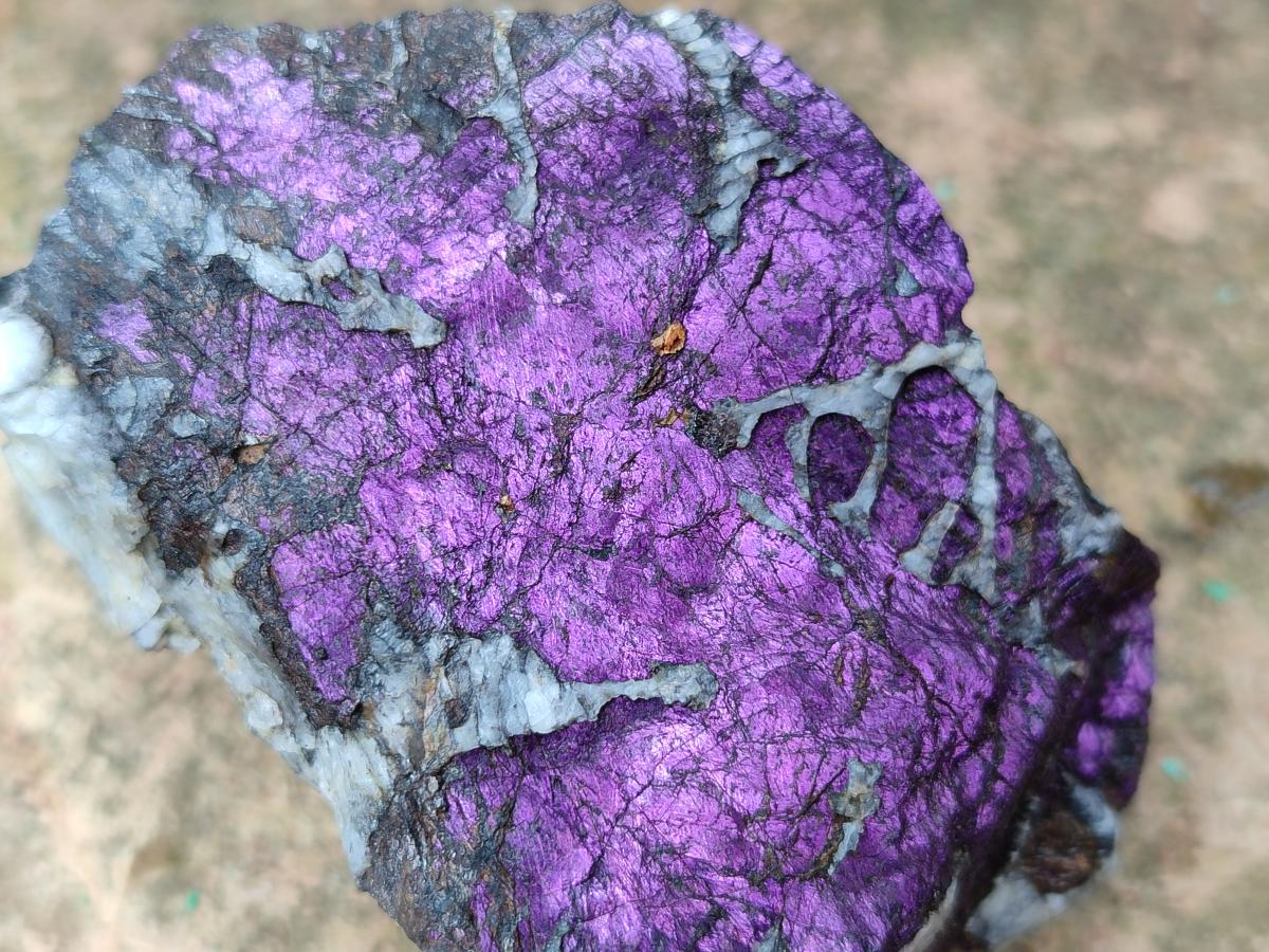 Natural Metallic Cobbed Purpurite Specimens x 12 From Erongo, Namibia