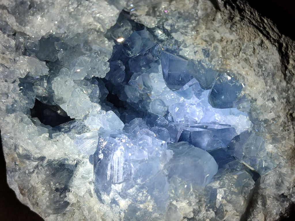 Natural Blue Celestite Geode Specimen x 1 From Sakoany, Madagascar