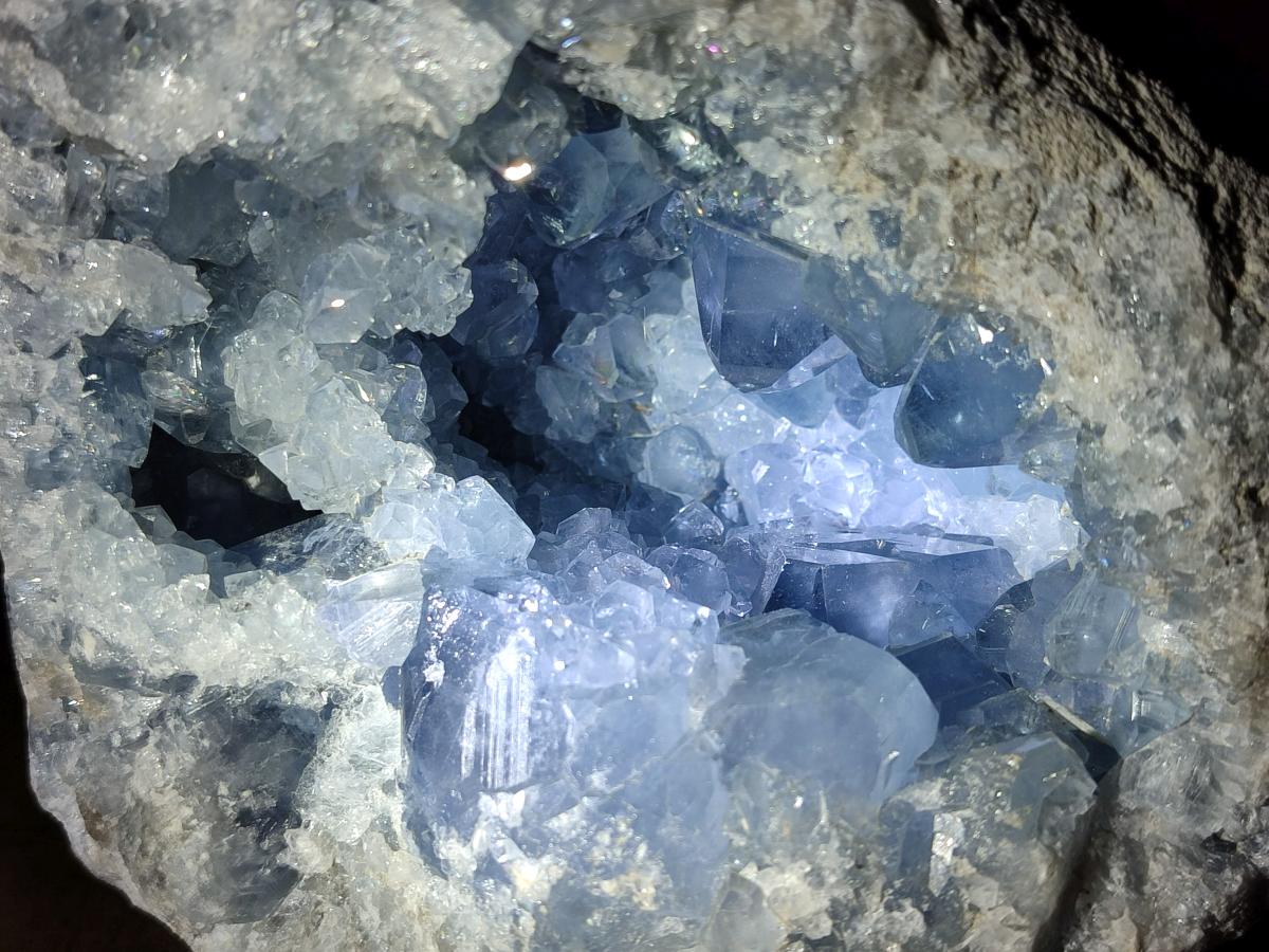 Natural Blue Celestite Geode Specimen x 1 From Sakoany, Madagascar