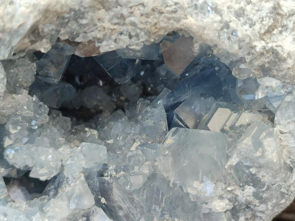 Natural Blue Celestite Geode Specimen x 1 From Sakoany, Madagascar