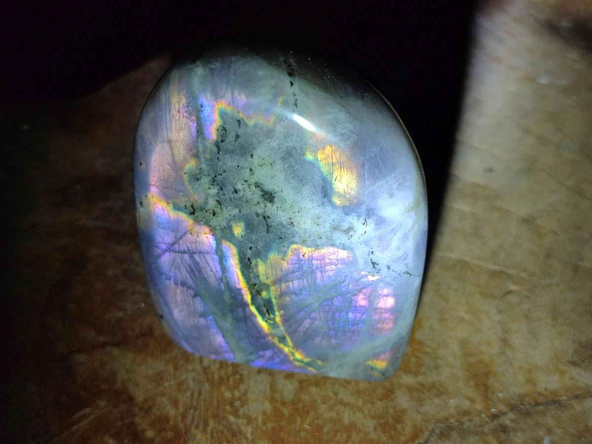 Polished Rare Purple Sunset Flash Labradorite Standing Free Forms x 6 From Madagascar