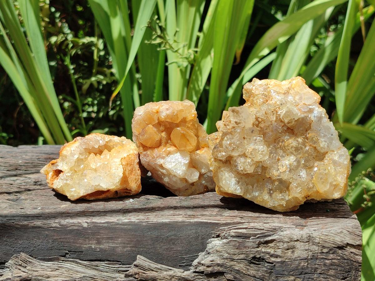 Natural Limonite Quartz Clusters x 12 From Solwezi, Zambia