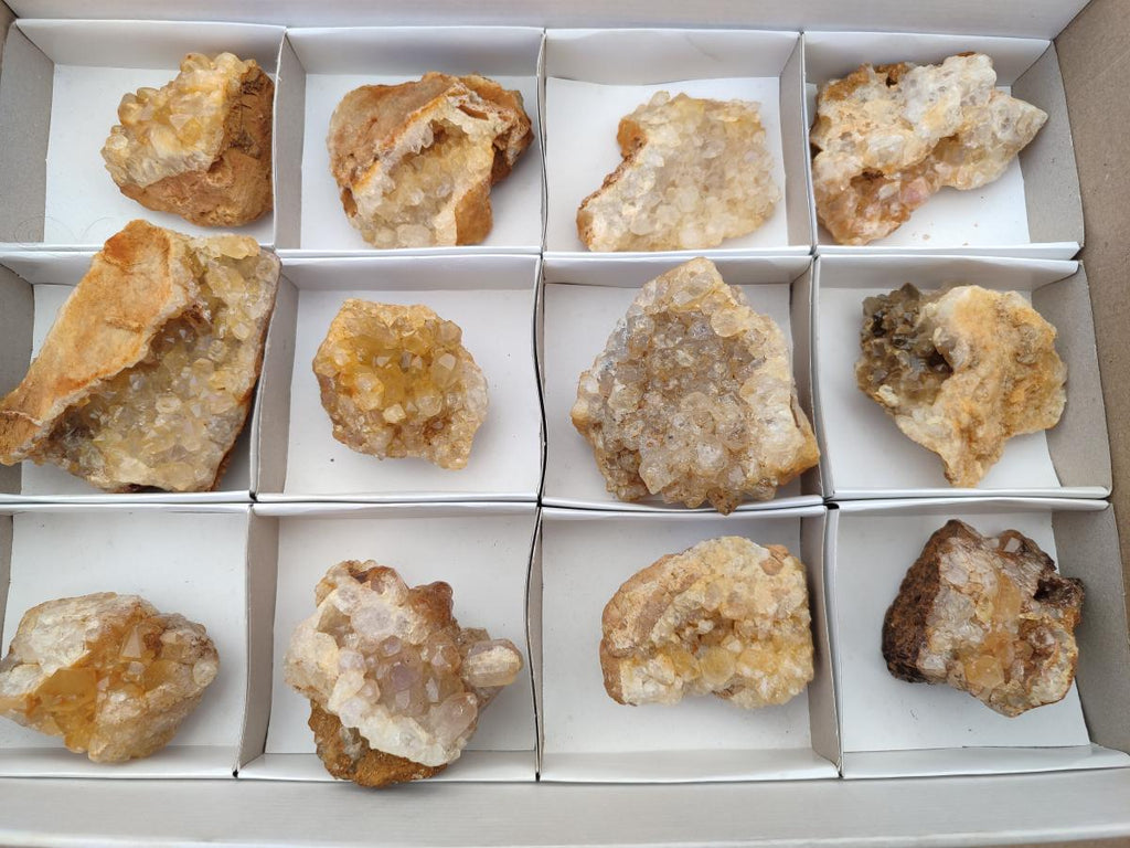 Natural Limonite Quartz Clusters x 12 From Solwezi, Zambia