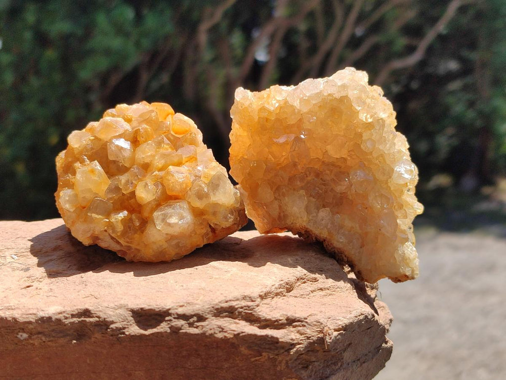 Natural Limonite Quartz Clusters x 12 From Solwezi, Zambia