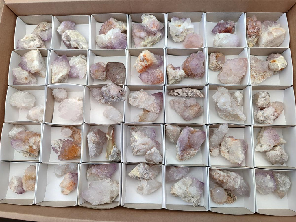 Natural Mixed Spirit Crystals and Small Clusters x 70 From Boekenhouthoek, South Africa