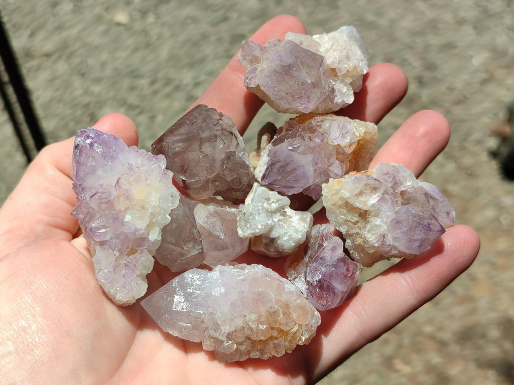 Natural Mixed Spirit Crystals and Small Clusters x 70 From Boekenhouthoek, South Africa