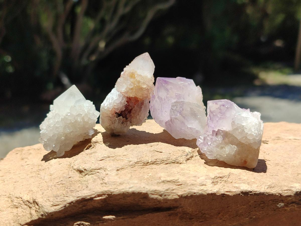 Natural Mixed Spirit Crystals and Small Clusters x 70 From Boekenhouthoek, South Africa
