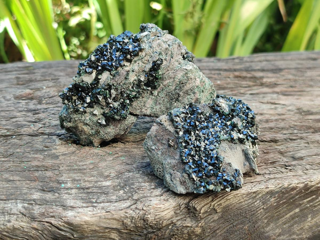 Natural Libethenite Crystals on Dolomite Matrix Specimens x 6 From Shituru, Congo