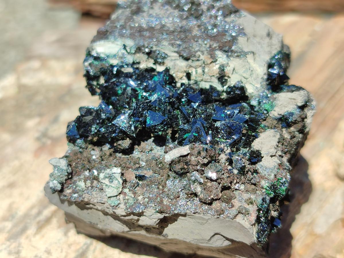 Natural Libethenite Crystals on Dolomite Matrix Specimens x 6 From Shituru, Congo