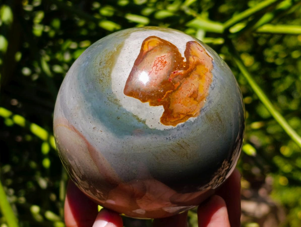 Polished Polychrome Jasper Spheres x 2 From NW Coast, Madagascar