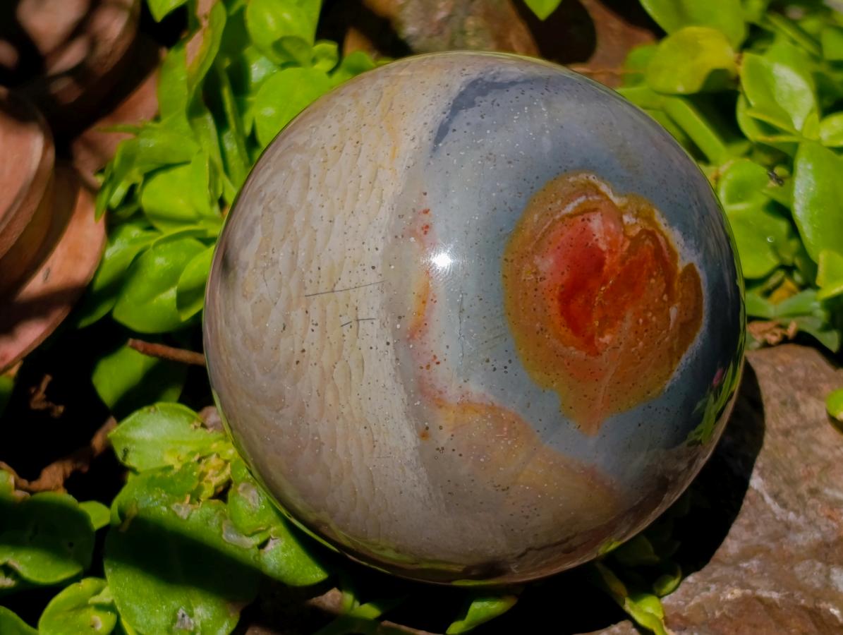 Polished Polychrome Jasper Spheres x 2 From NW Coast, Madagascar