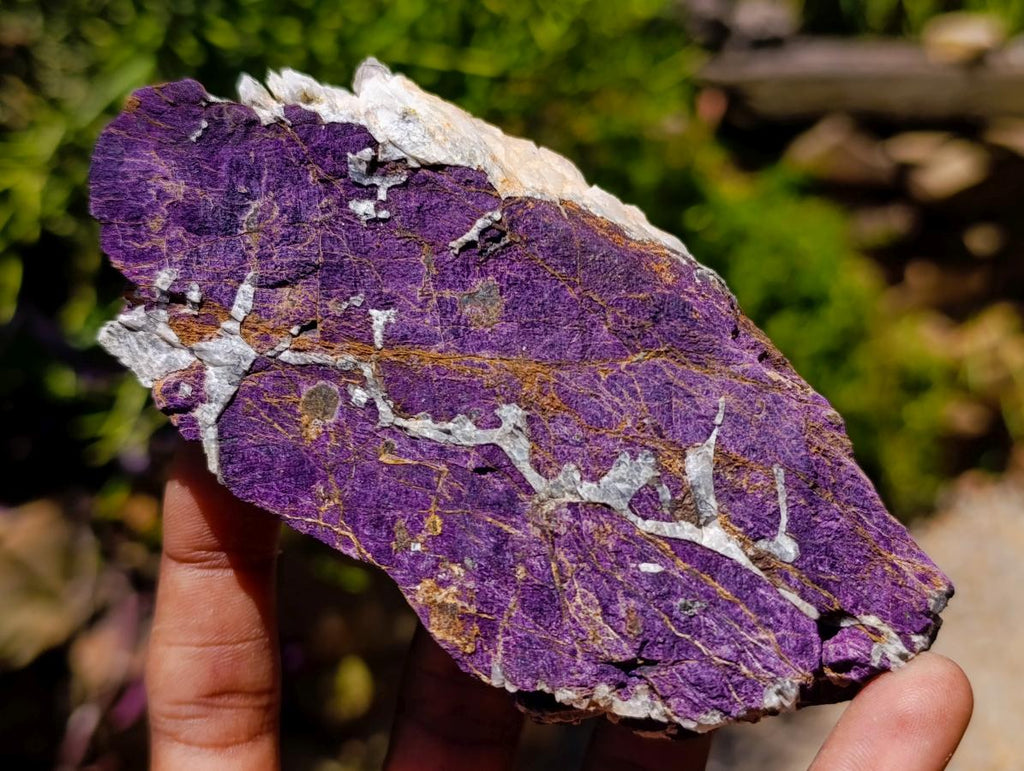 Natural Metallic Cobbed Purpurite Specimens x 6 From Erongo, Namibia