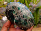 Polished Emerald Mica 'Mutokolite' Standing Free Forms x 2 From Mutoko, Zimbabwe