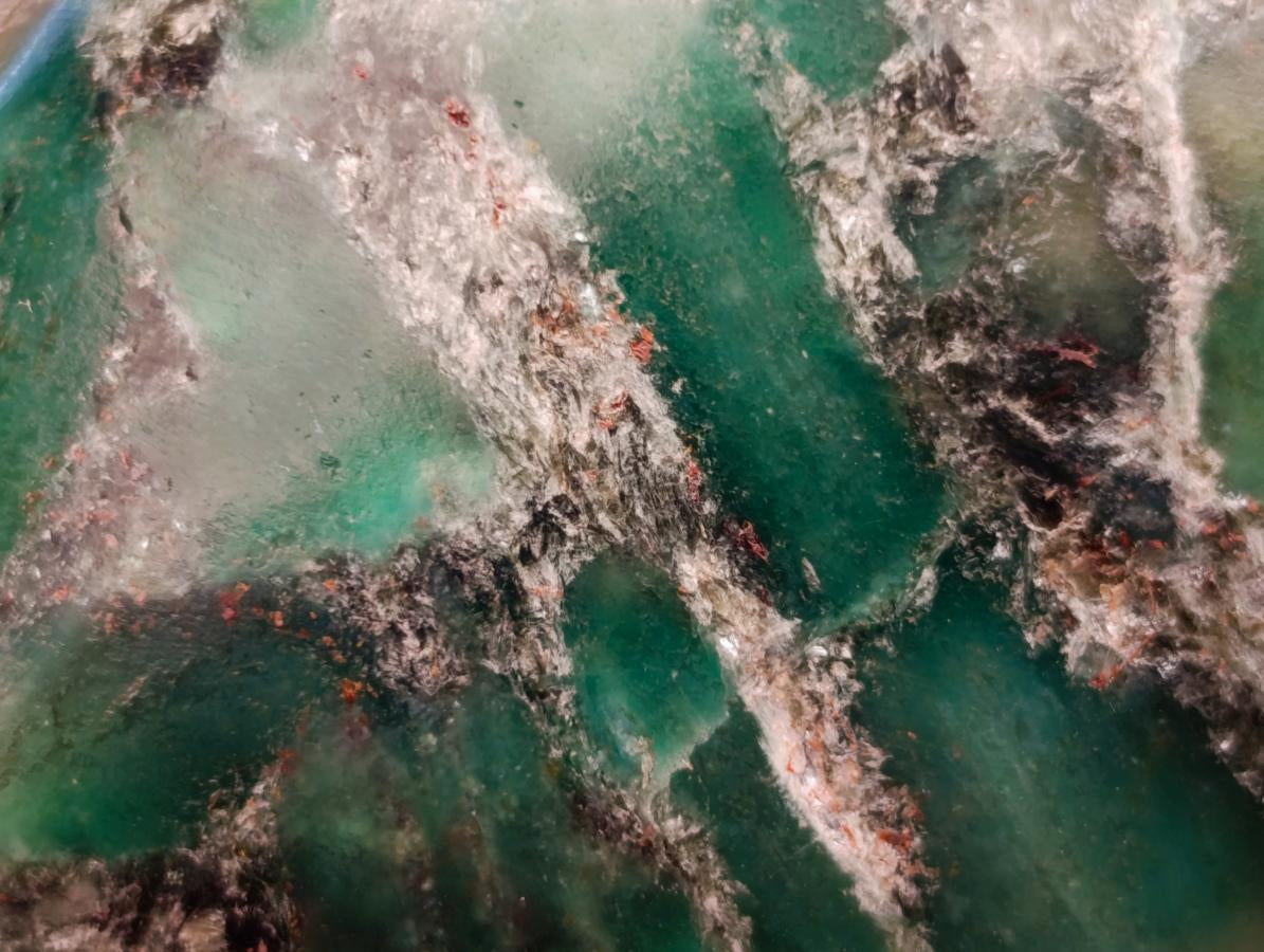 Polished Emerald Mica 'Mutokolite' Standing Free Forms x 2 From Mutoko, Zimbabwe