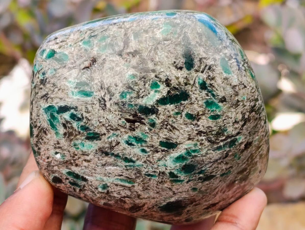 Polished Emerald Mica 'Mutokolite' Standing Free Forms x 2 From Mutoko, Zimbabwe