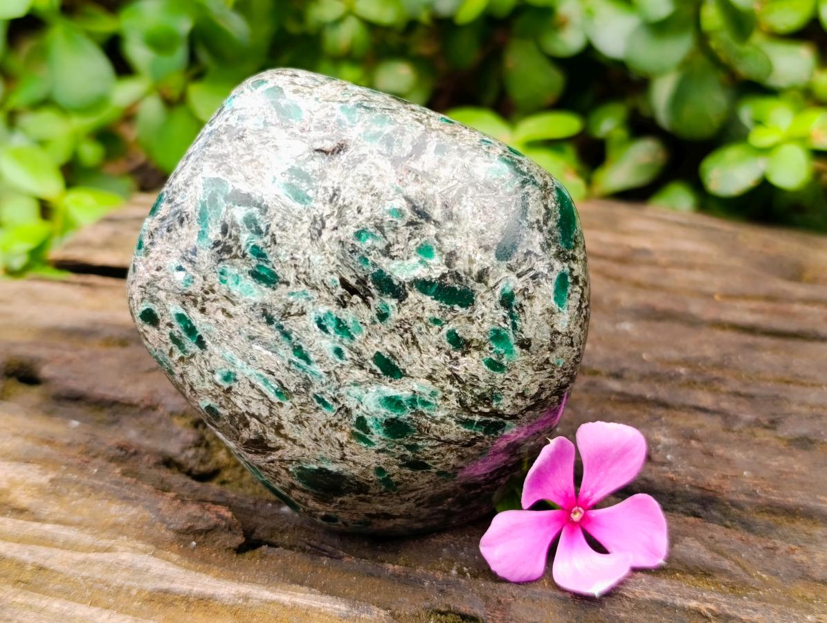 Polished Emerald Mica 'Mutokolite' Standing Free Forms x 2 From Mutoko, Zimbabwe